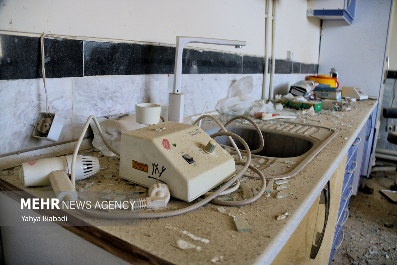 تعرض رژیم صهیونیستی به مرکز درمانی دینور کرمانشاه