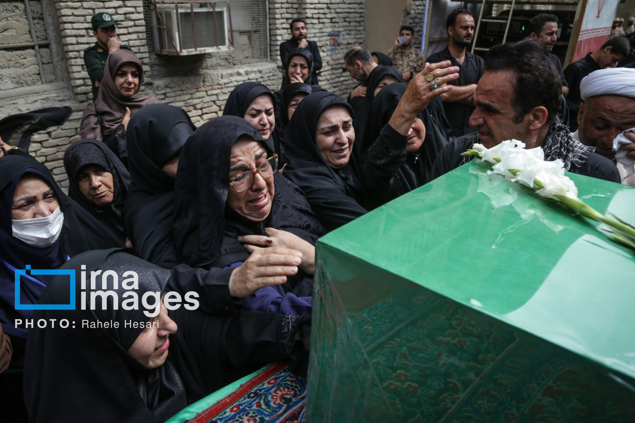 تشییع پیکر ۲ شهید تجاوز رژیم صهیونیستی در گرگان