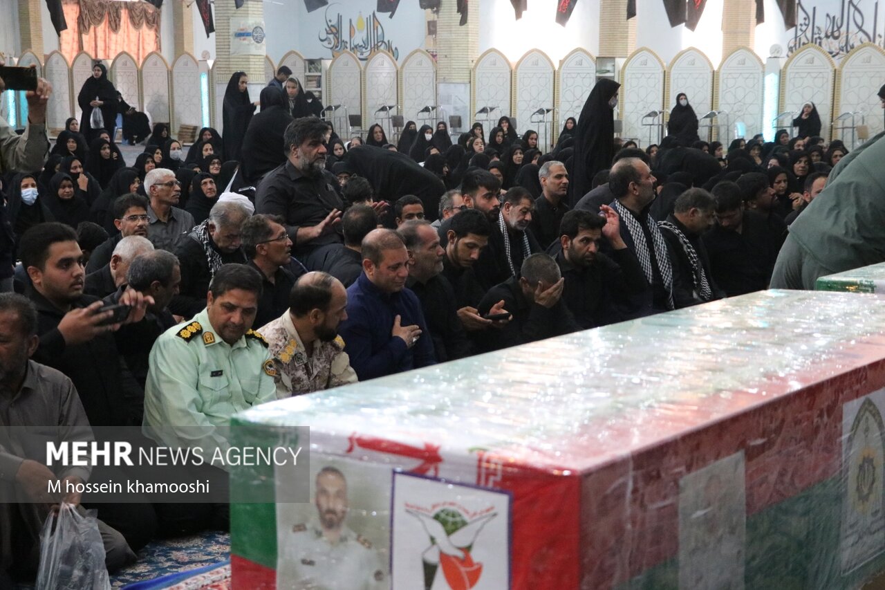 مراسم تشییع شهدای حادثه تروریستی دامن در شهر زابل