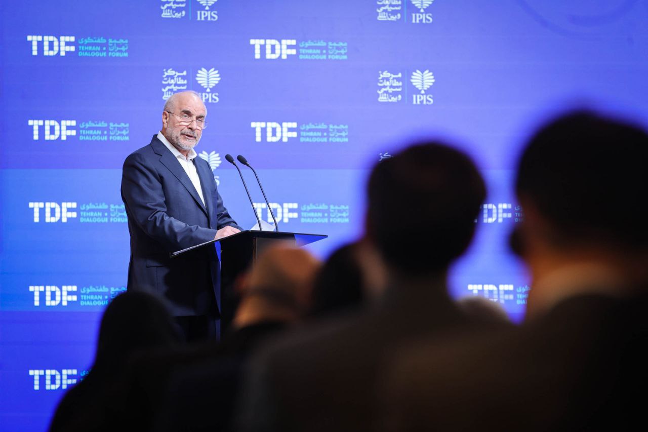 سخنرانی قالیباف در اختتامیه مجمع گفت‌وگوی تهران