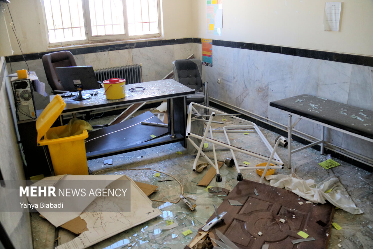 تعرض رژیم صهیونیستی به مرکز درمانی دینور کرمانشاه