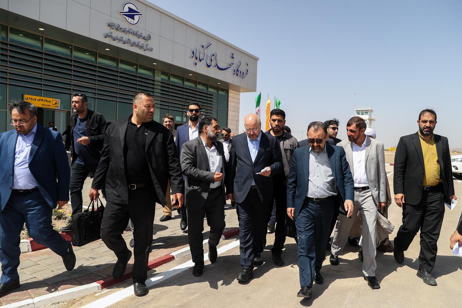 مراسم افتتاح فرودگاه شهدای گناباد