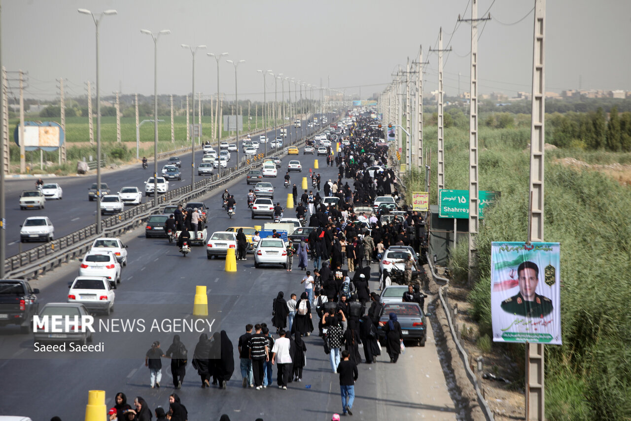 مراسم جاماندگان اربعین در استان‌ها