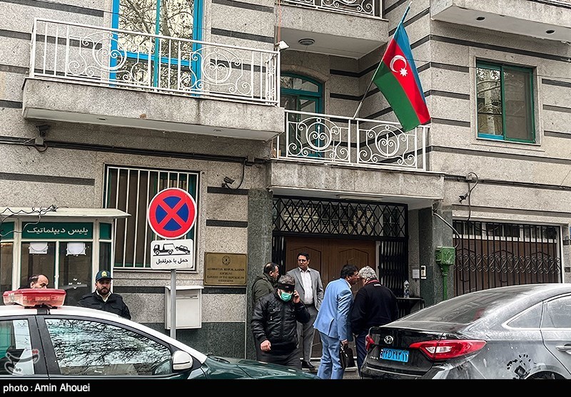 سفارت جمهوری آذربایجان پس از حادثه تیراندازی