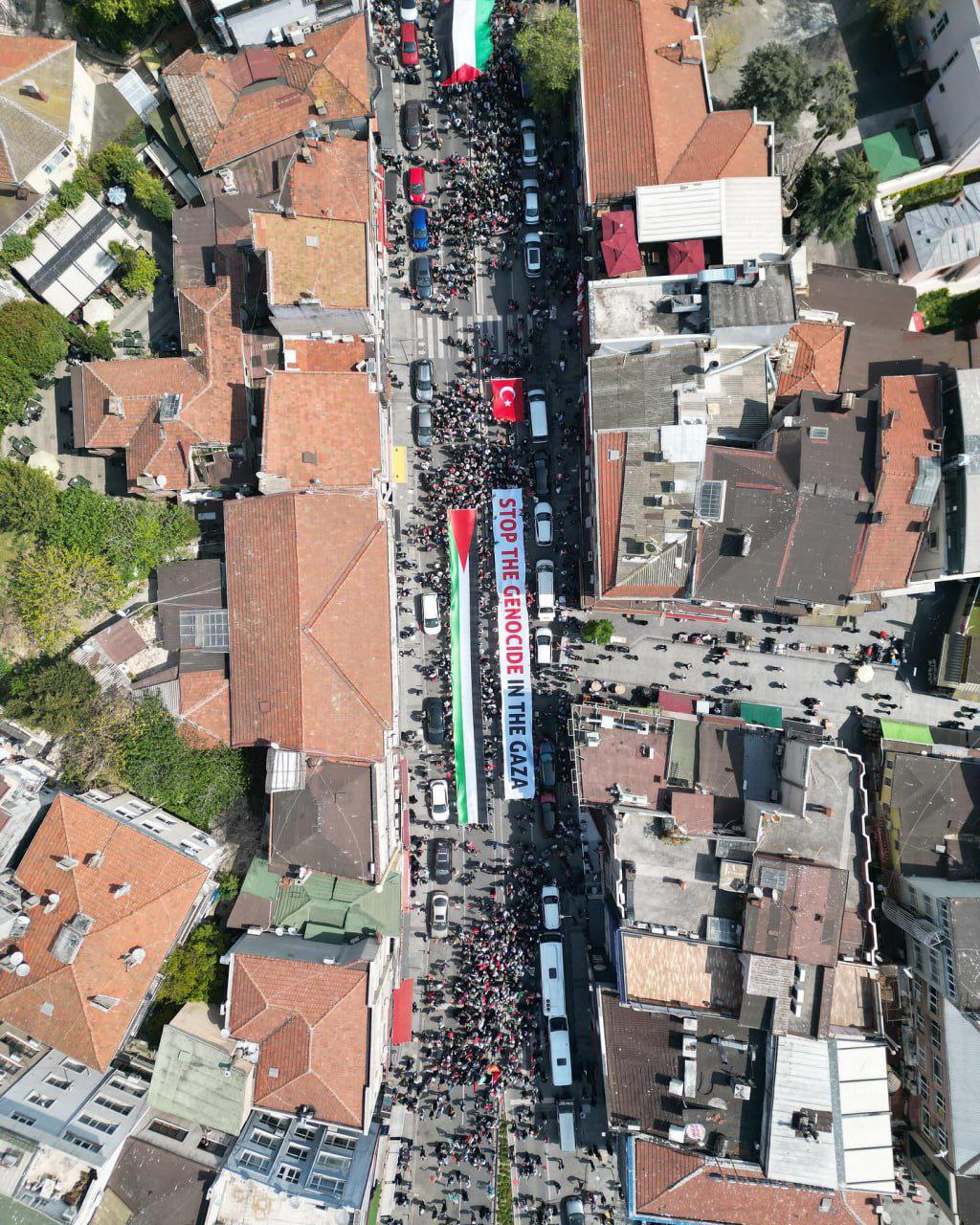 تظاهرات گسترده در استانبول برای محکومیت جنایات اسرائیل