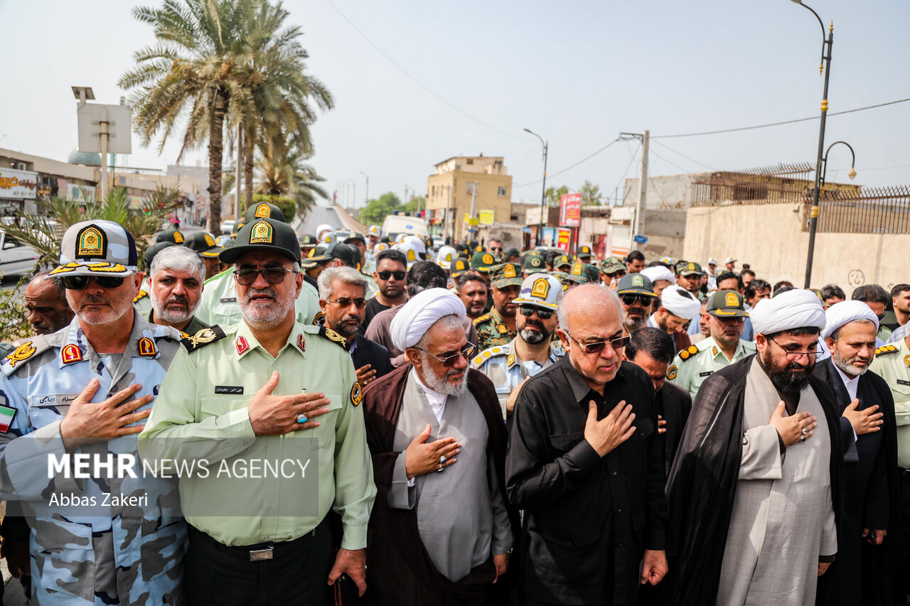 تشییع وتدفین پیکر شهید مدافع امنیت «عباس بیرقی فرد»