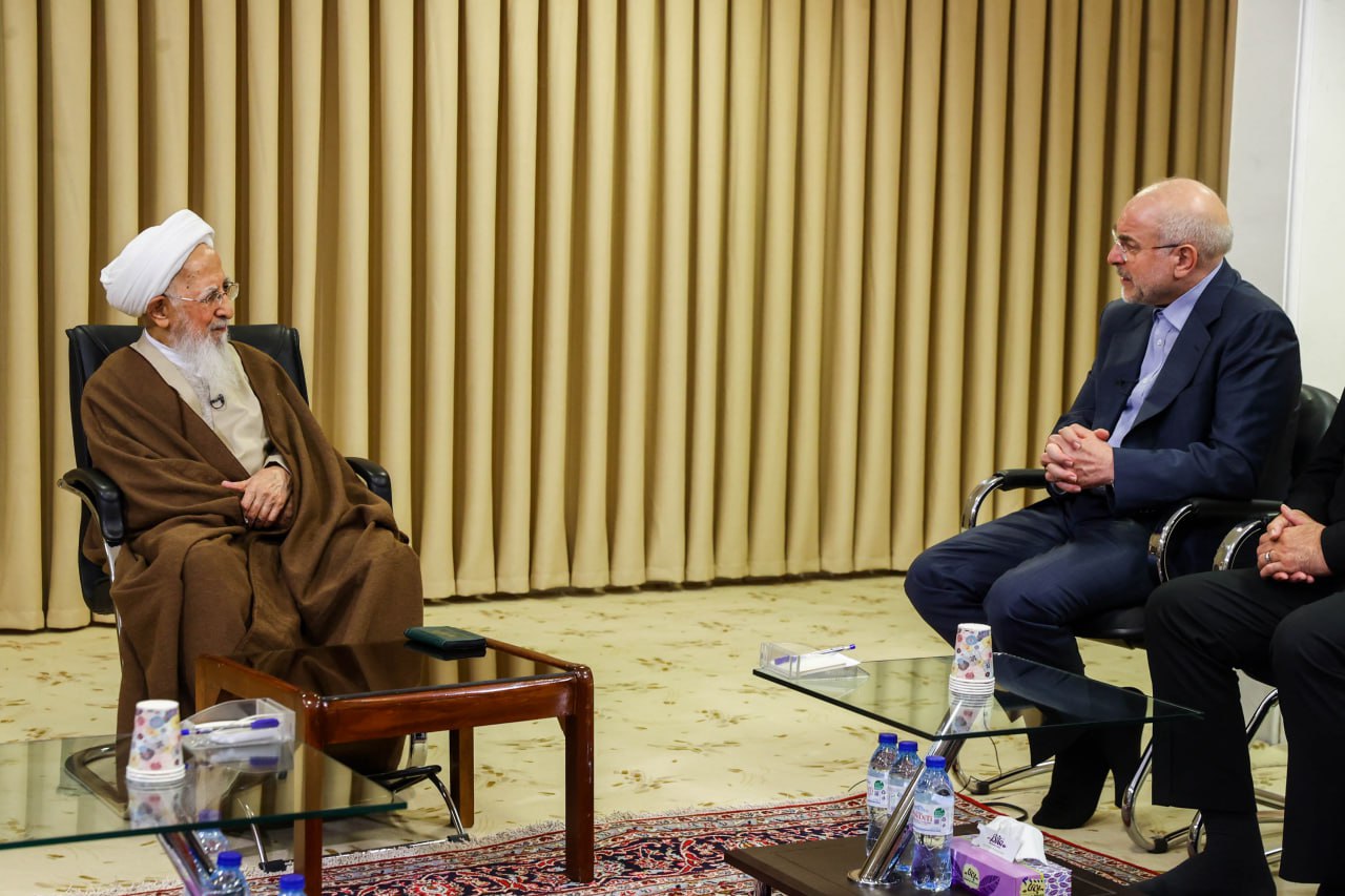  دیدار قالیباف با آیت‌الله‌العظمی عبدالله جوادی آملی 