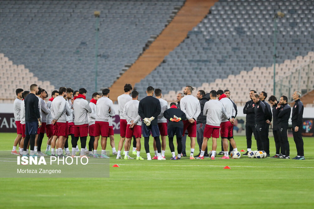 تمرین تیم پرسپولیس پیش از بازی با النصر