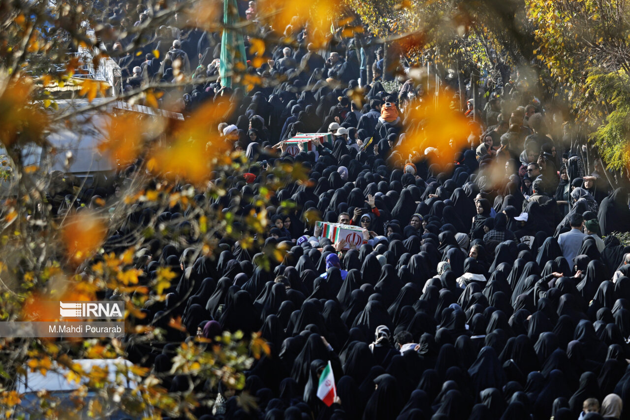 تشییع پیکر شهدای گمنام در سراسر ایران