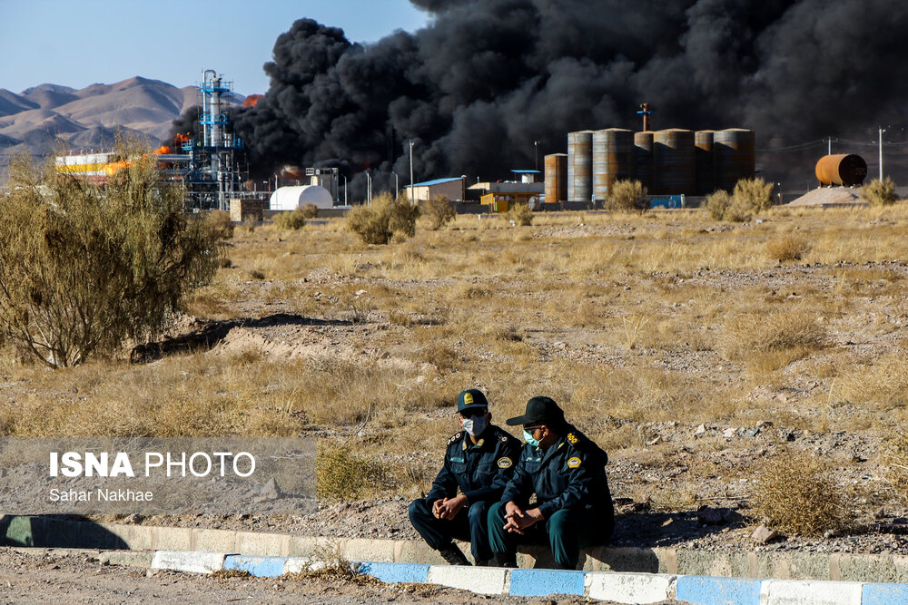 آتش سوزی در مینی پالایشگاه هیدروکربن در منطقه ویژه اقتصادی بیرجند