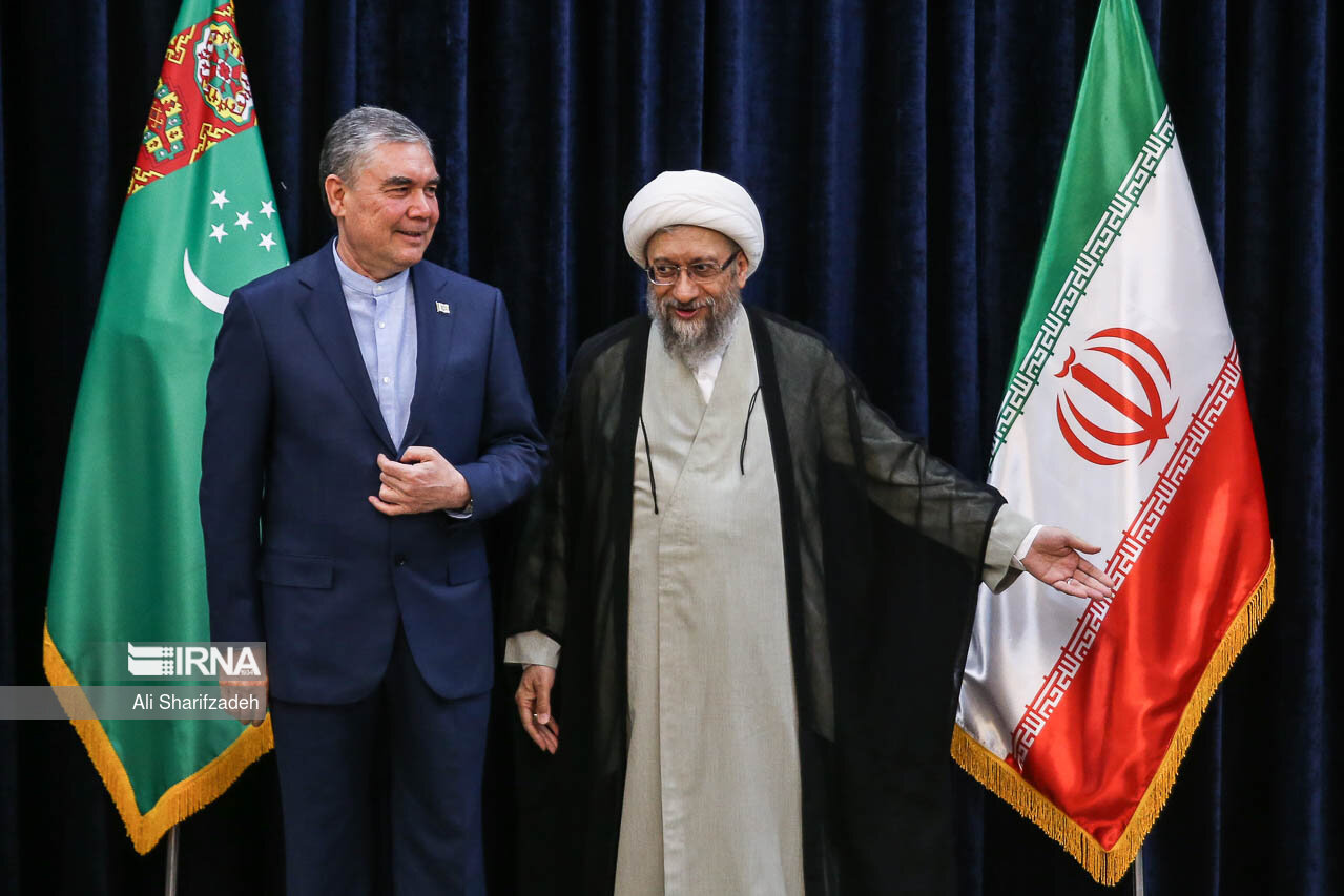 دیدار آملی لاریجانی با رییس شورای مصلحت ترکمنستان