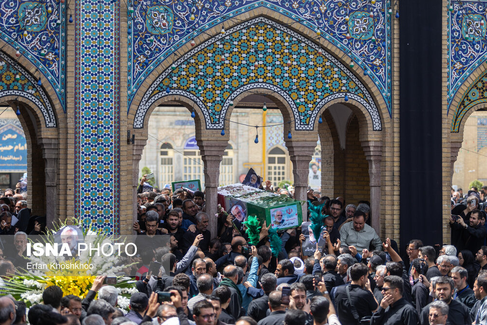 تدفین شهید طهرانچی و همسرش در حرم حضرت عبدالعظیم(ع)