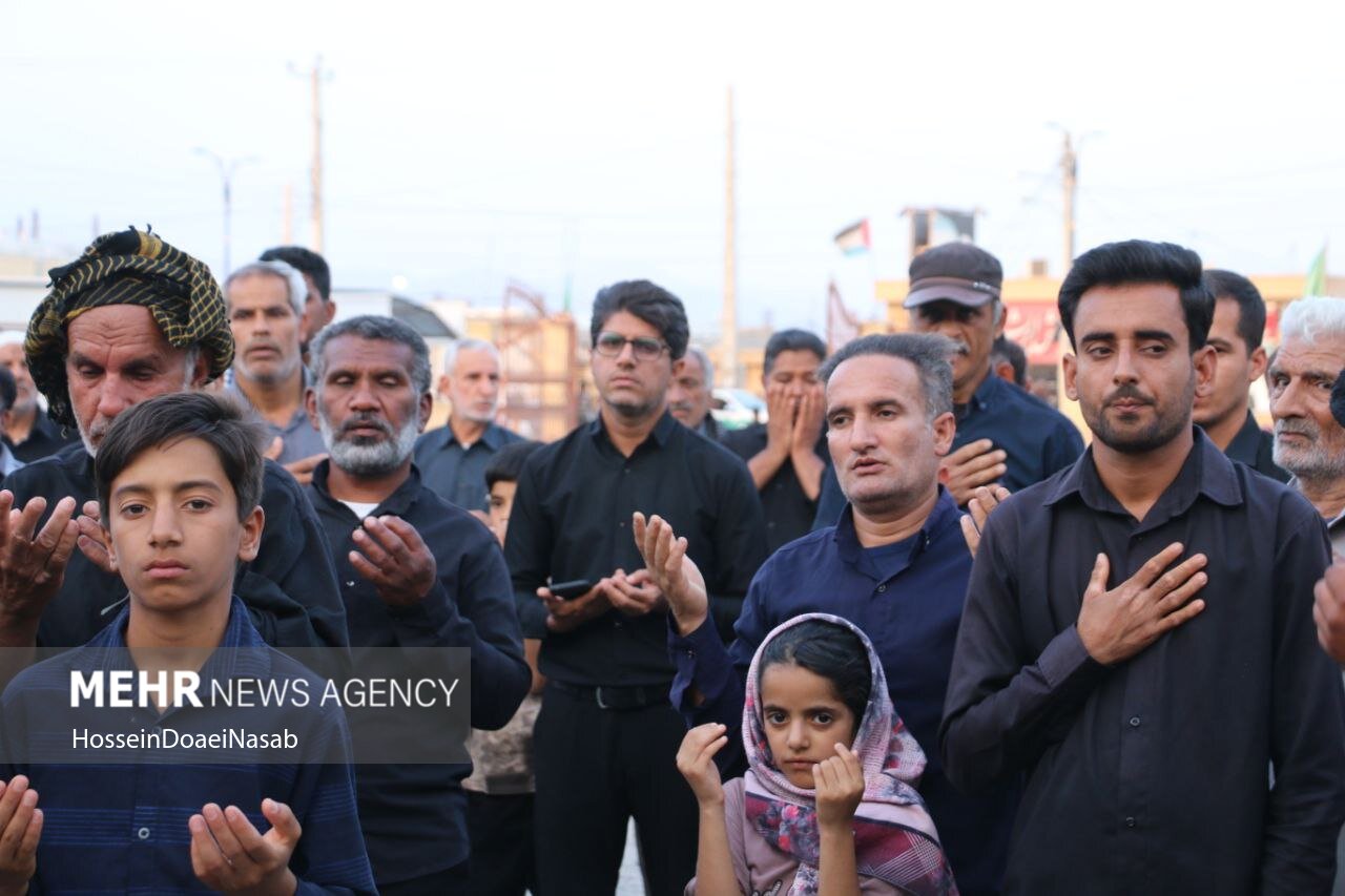  راهپیمایی عزاداران توکهور و هشتبندی در سوگ امام صادق(ع)
