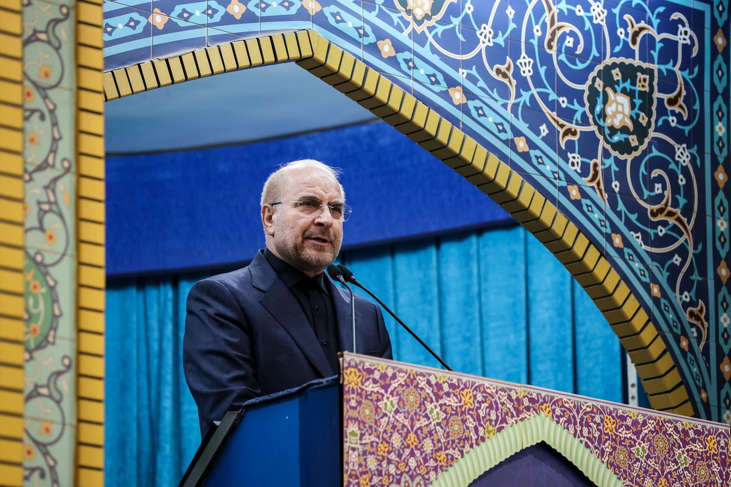 سخنرانی قالیباف پیش از خطبه‌های نماز جمعه روز قدس