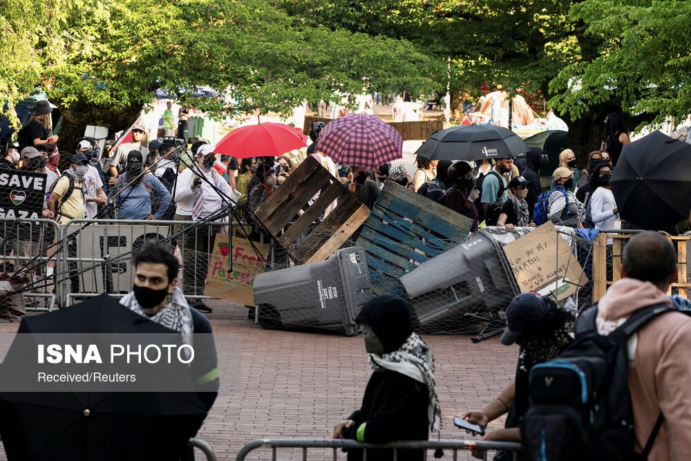 تجمع دانشجویان آمریکا و اروپا در حمایت از مردم فلسطین