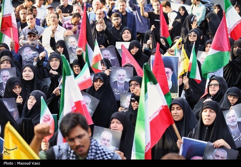 تجمع مردمی در پی محکومیت ترور شهید اسماعیل هنیه 