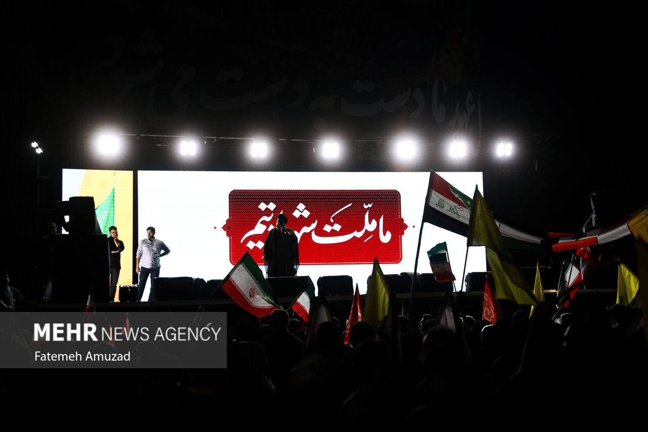 تجمع مردم در حمایت از عملیات وعده صادق ۳