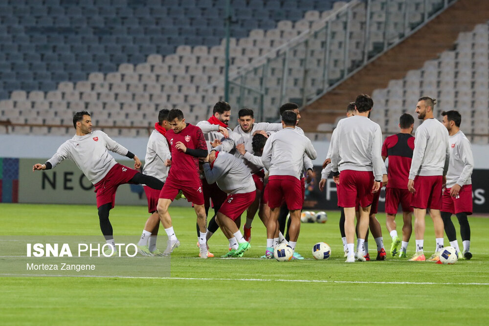 تمرین تیم پرسپولیس پیش از بازی با النصر