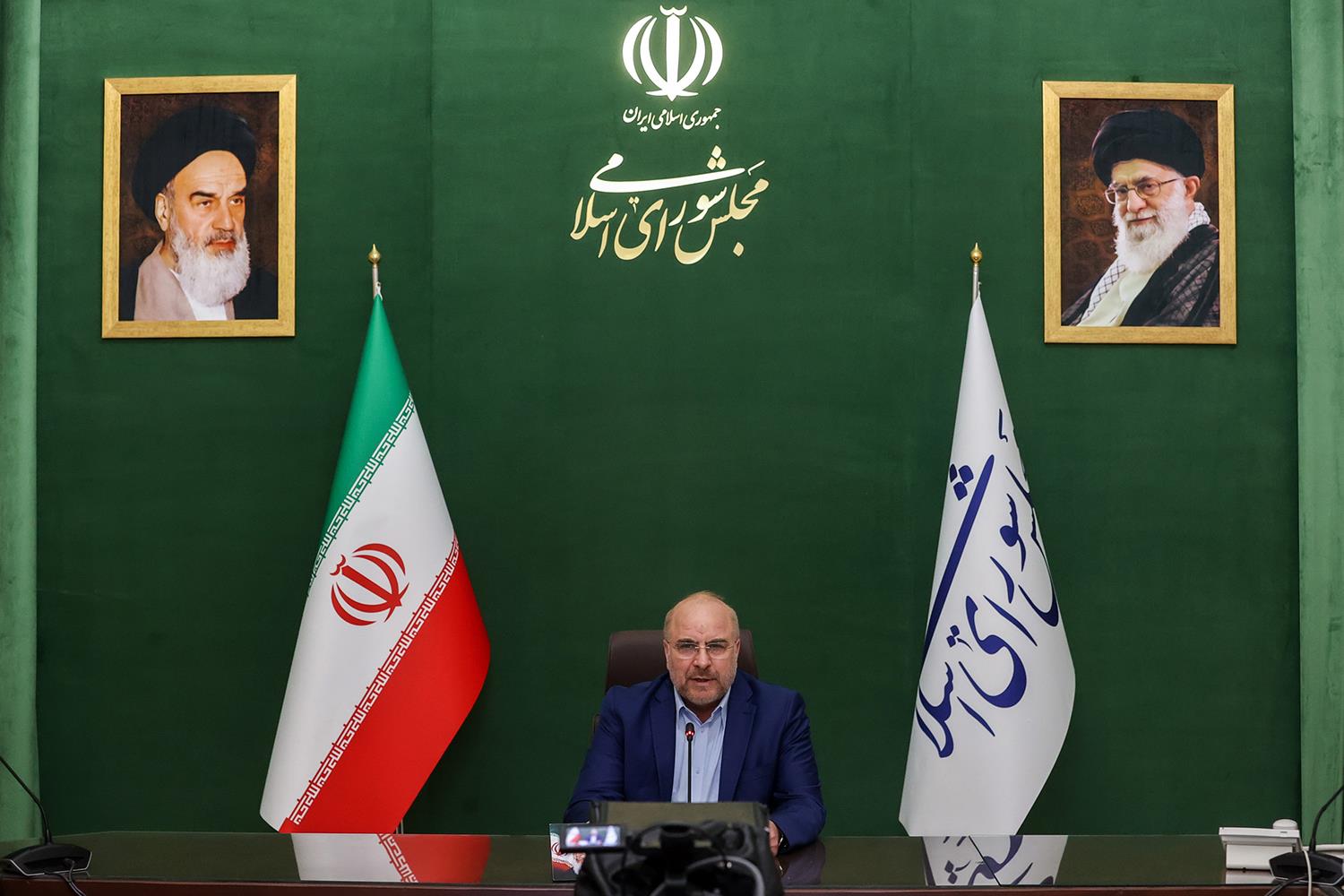 سخنرانی قالیباف در نشست فوق‌العاده رؤسای مجالس کشورهای اسلامی