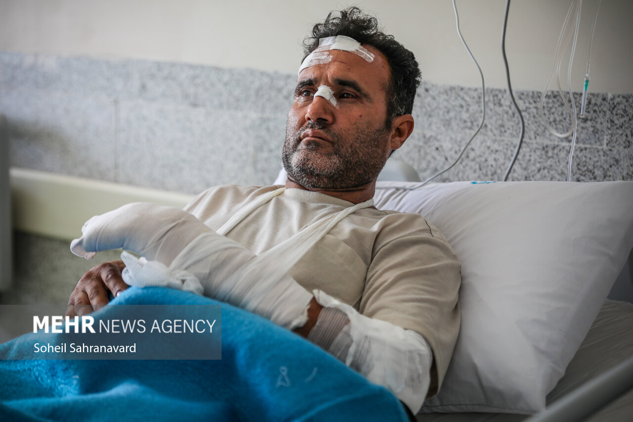 مصدومان حادثه بندر شهید رجایی