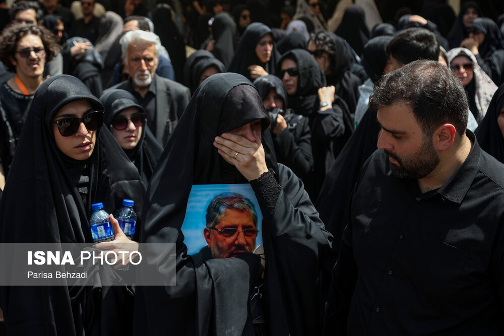 مراسم خاکسپاری شهدای اقتدار ایران در امامزاده صالح (ع) - تهران