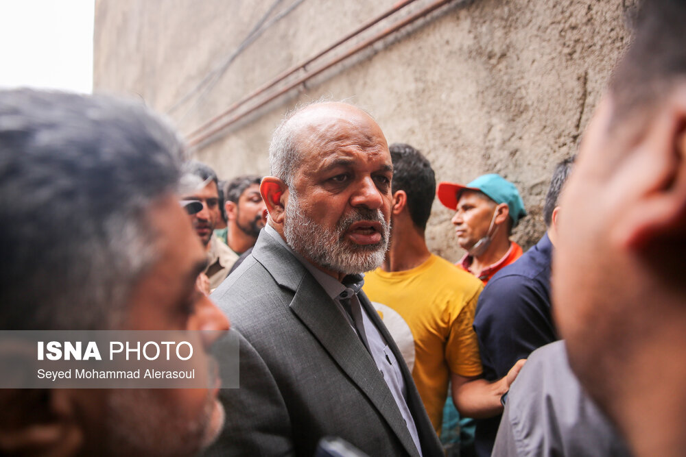 بازدید وزیر کشور از مناطق سیل‌زده مشهد