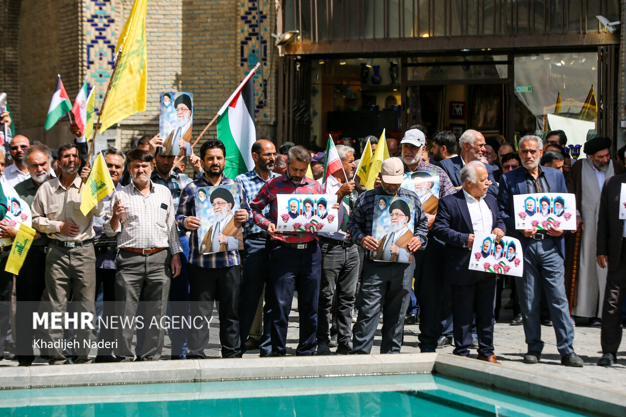 تجمع اصناف و بازاریان اصفهان در حمایت از مردم فلسطین