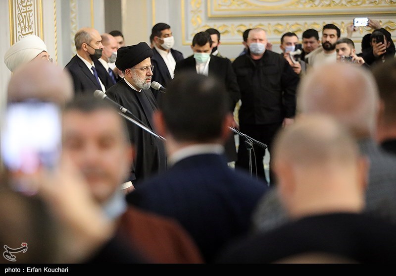 حضور و سخنرانی رئیس جمهور در مسجد جامع مسکو