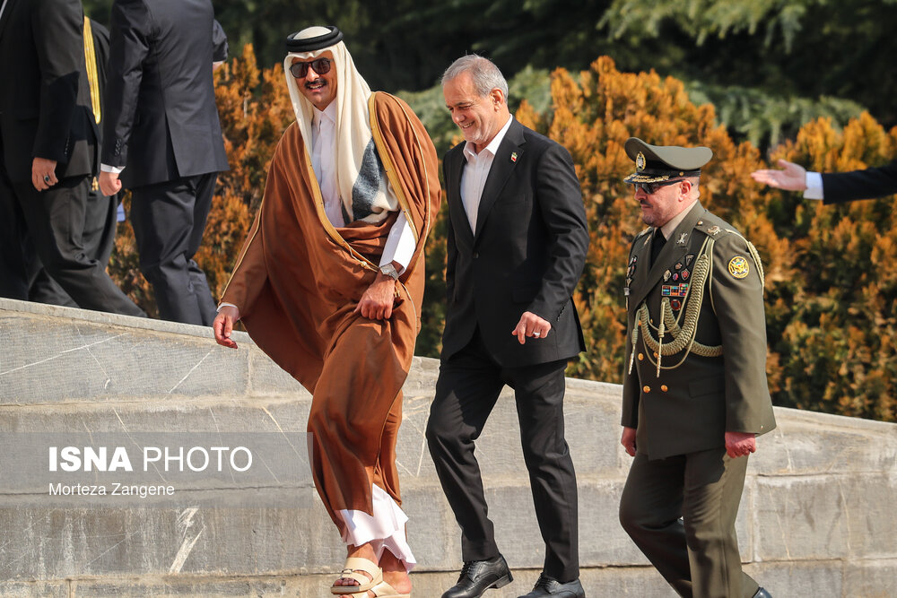استقبال رسمی از امیر قطر