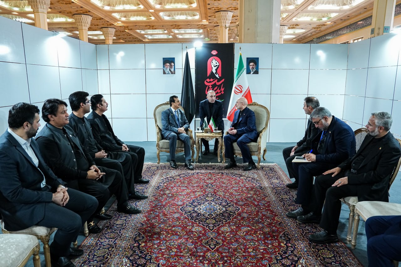 دیدار رئیس مجلس سنای پاکستان با قالیباف