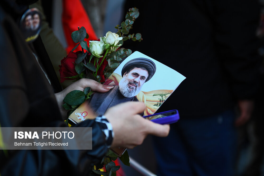 آیین تشییع پیکر شهید سیدهاشم صفی‌الدین - دیر قانون النهر