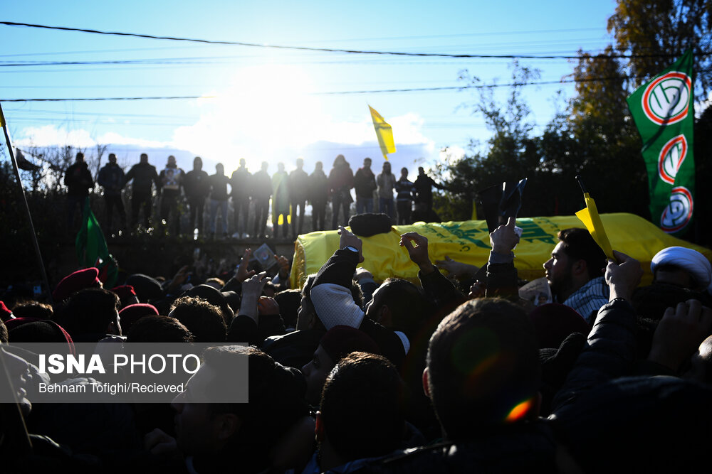 آیین تشییع پیکر شهید سیدهاشم صفی‌الدین - دیر قانون النهر