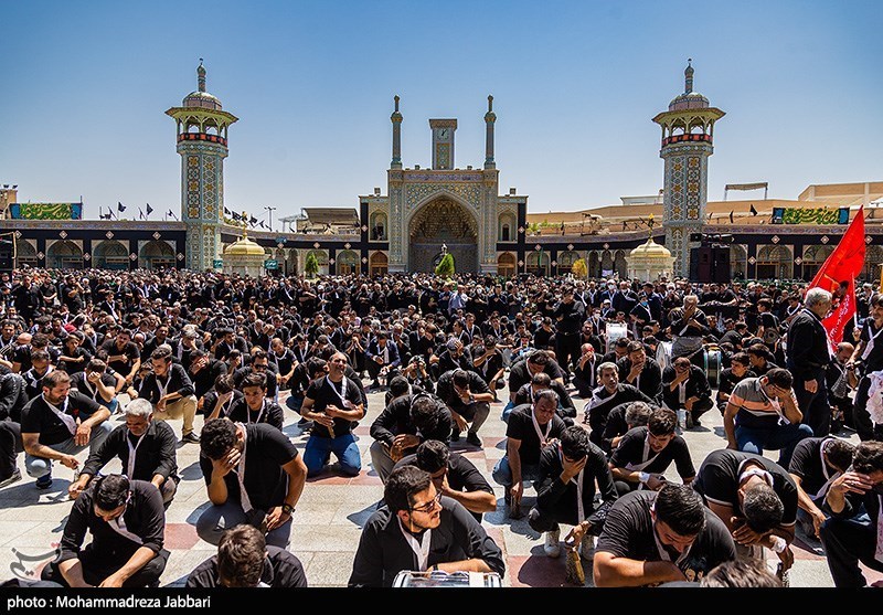  عزاداری تاسوعا در حرم حضرت معصومه