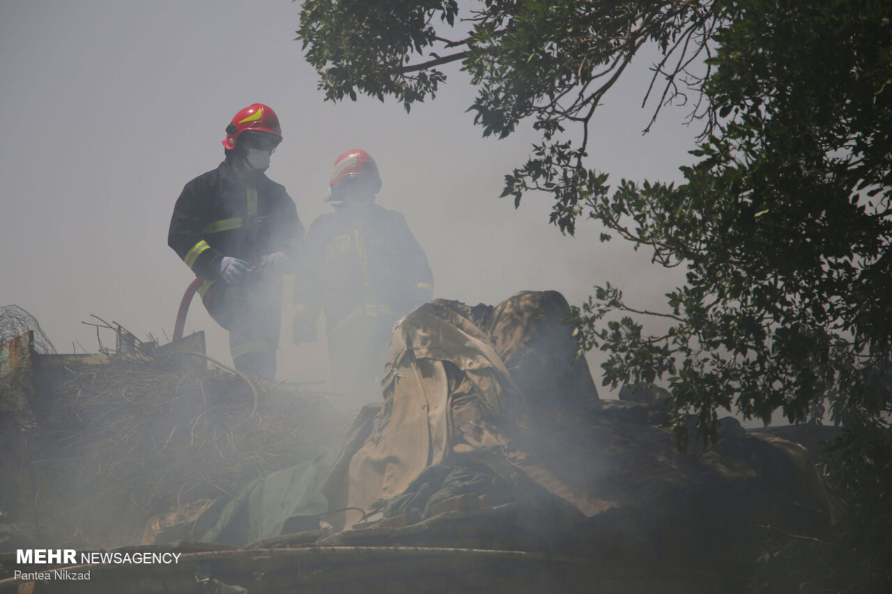 آتش سوزی منزل مسکونی