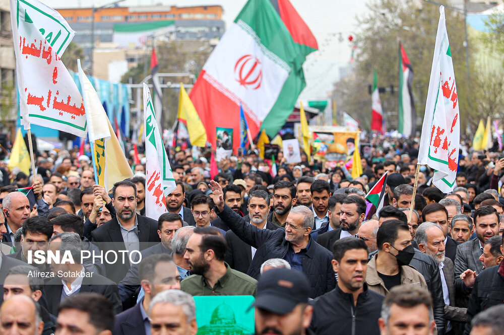 حضور مسئولین نظام در مراسم روز قدس در تهران