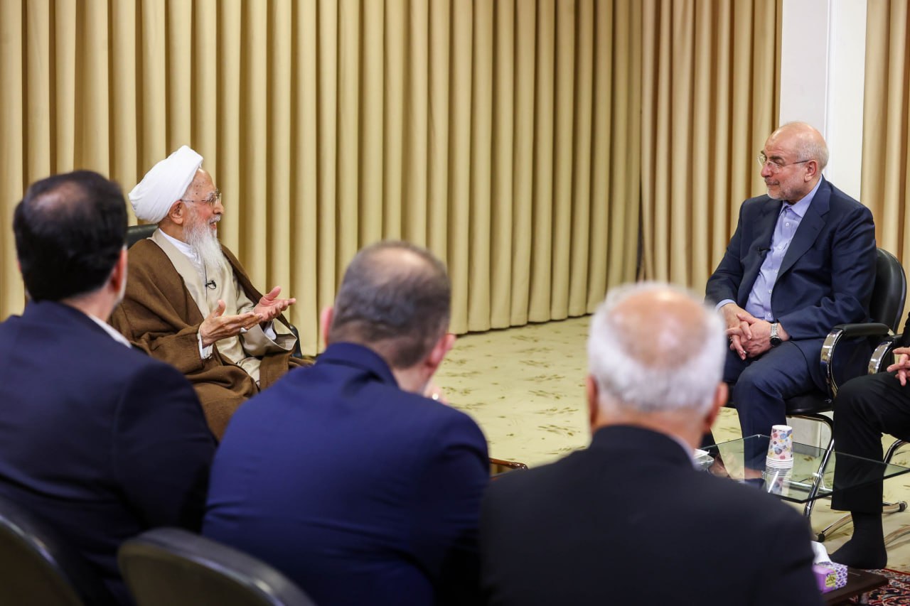  دیدار قالیباف با آیت‌الله‌العظمی عبدالله جوادی آملی 