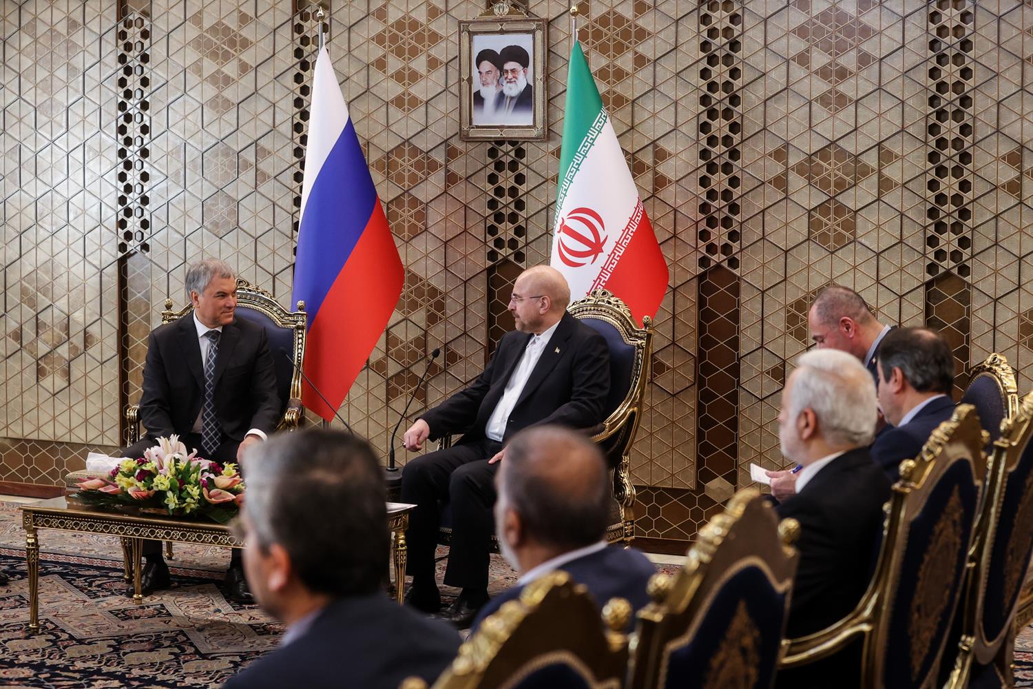 دیدار رؤسای پارلمان‌های ایران و روسیه