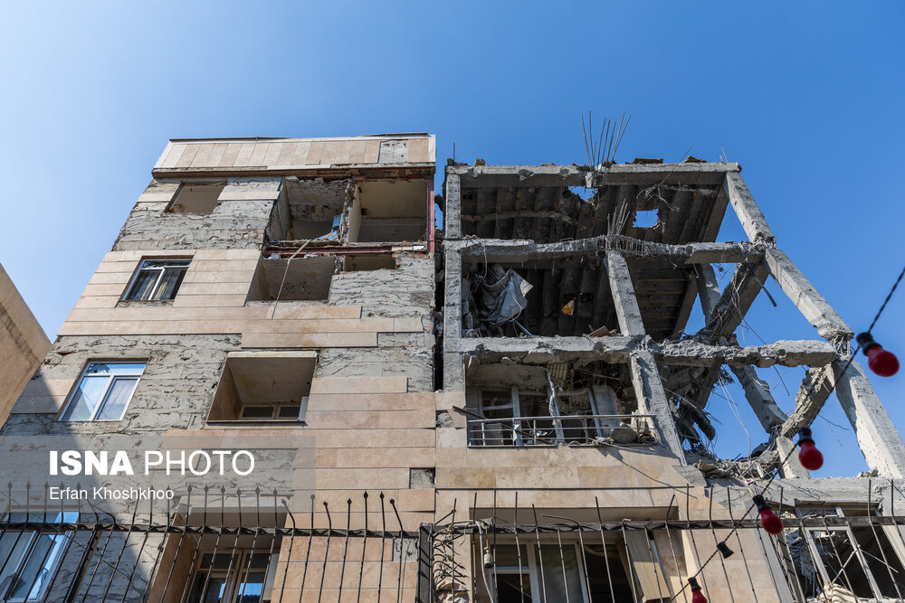 منازل مسکونی خسارت دیده منطقه ۴ تهران در جنگ تحمیلی ۱۲ روزه