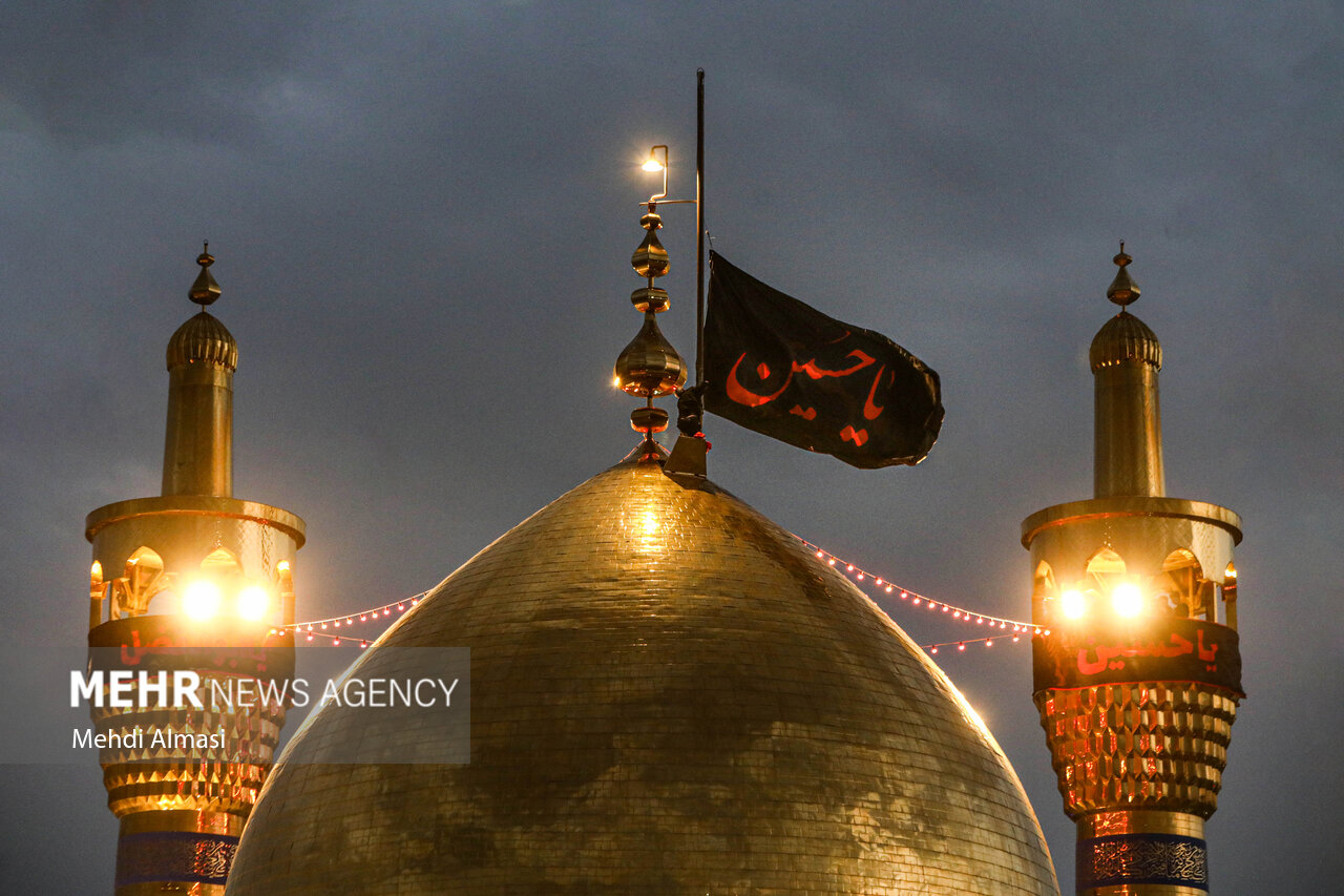 آیین تعویض پرچم حسینیه اعظم زنجان
