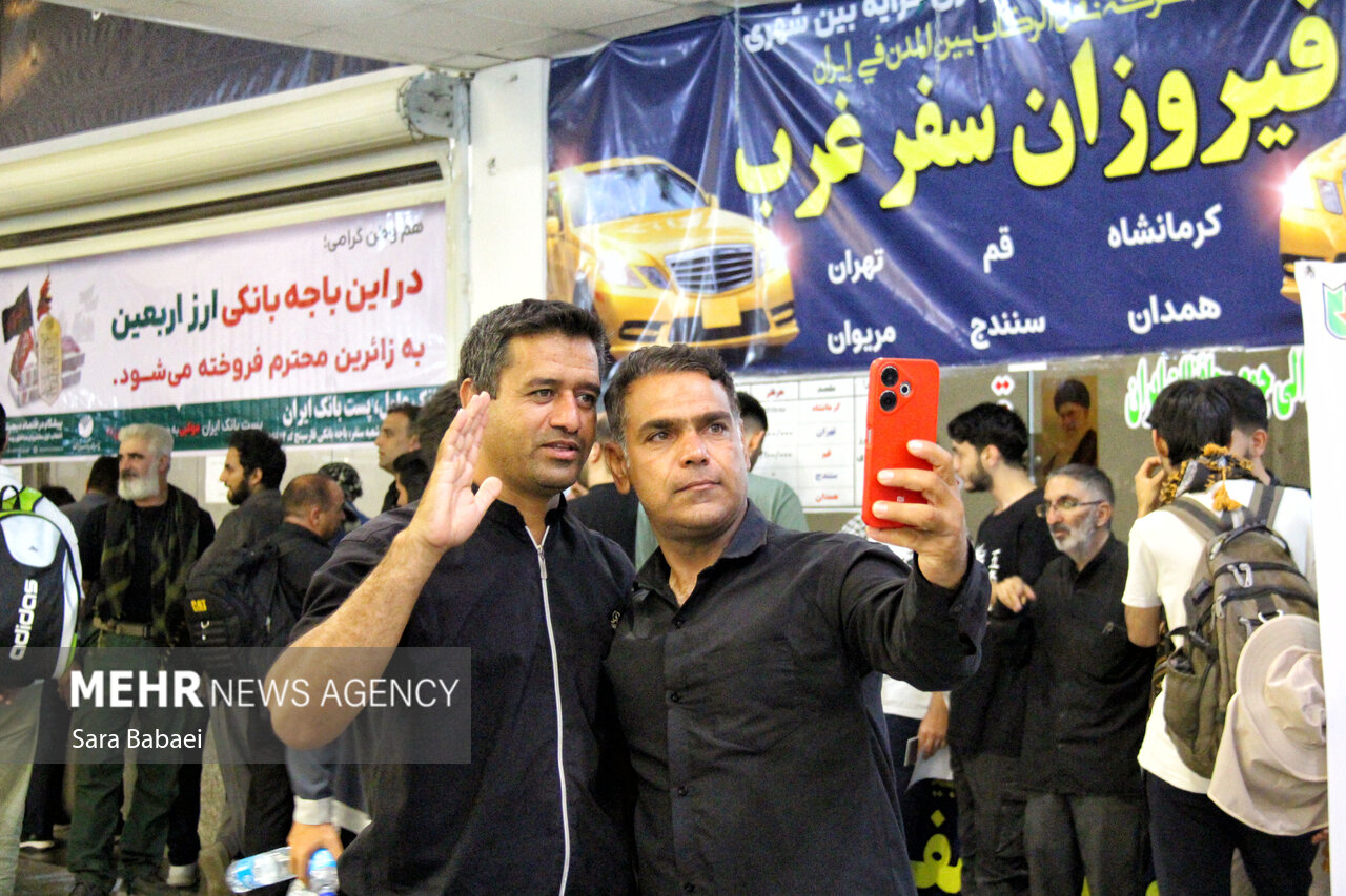 تردد زائران اربعین حسینی از مرز خسروی