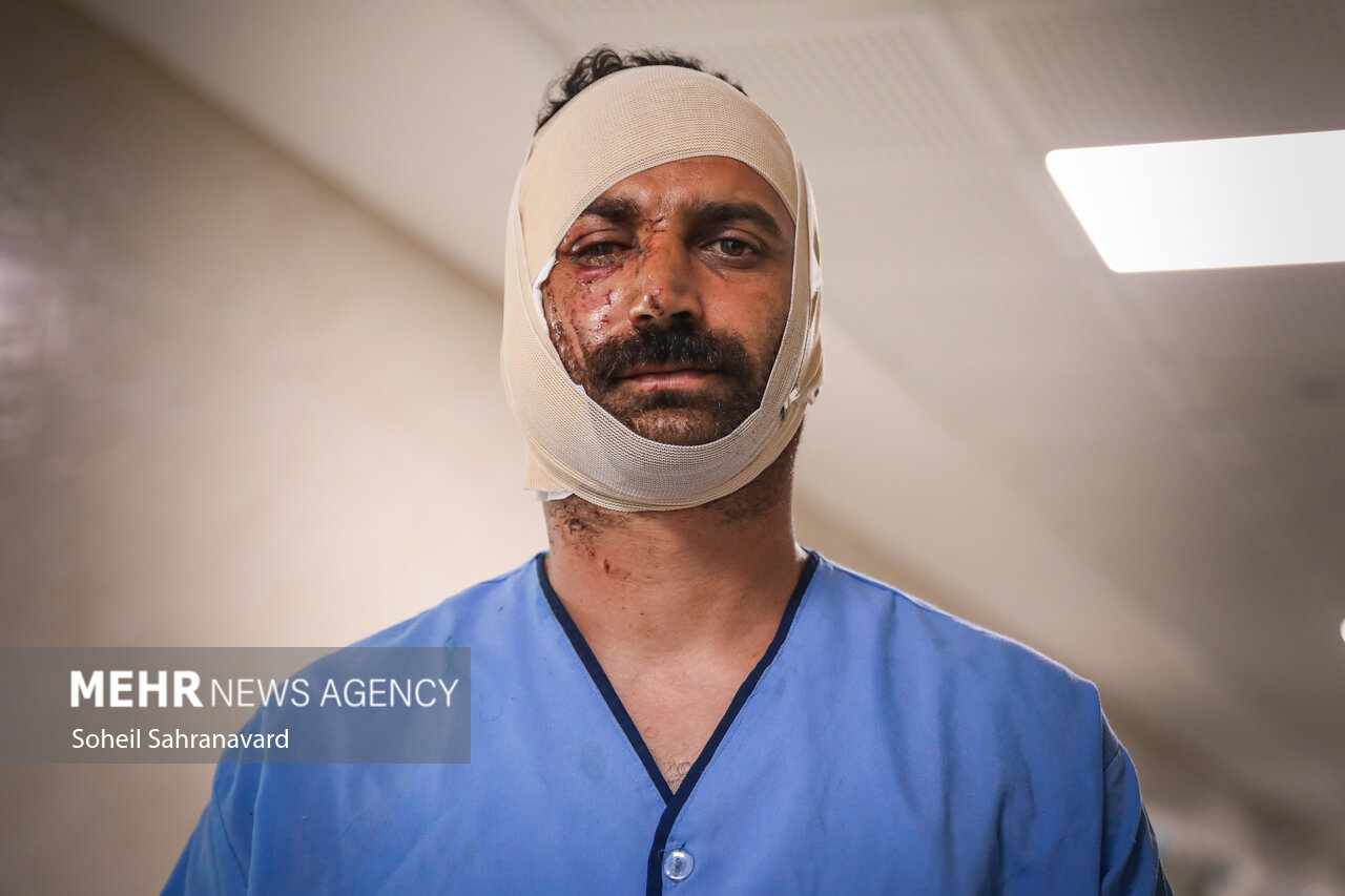 مصدومان حادثه بندر شهید رجایی