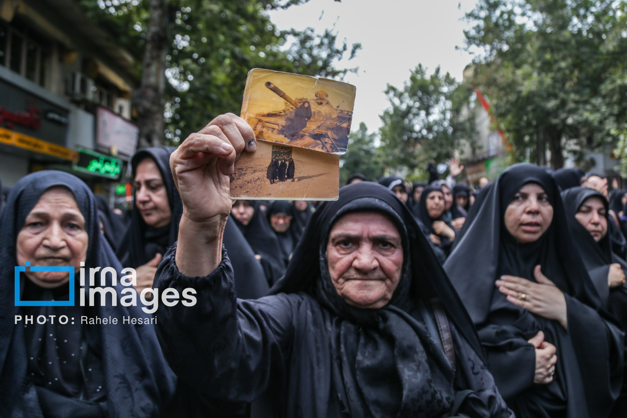 تشییع پیکر ۲ شهید تجاوز رژیم صهیونیستی در گرگان