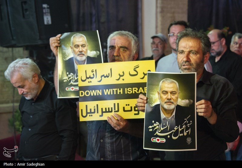 تجمع مردمی در پی محکومیت ترور شهید اسماعیل هنیه 