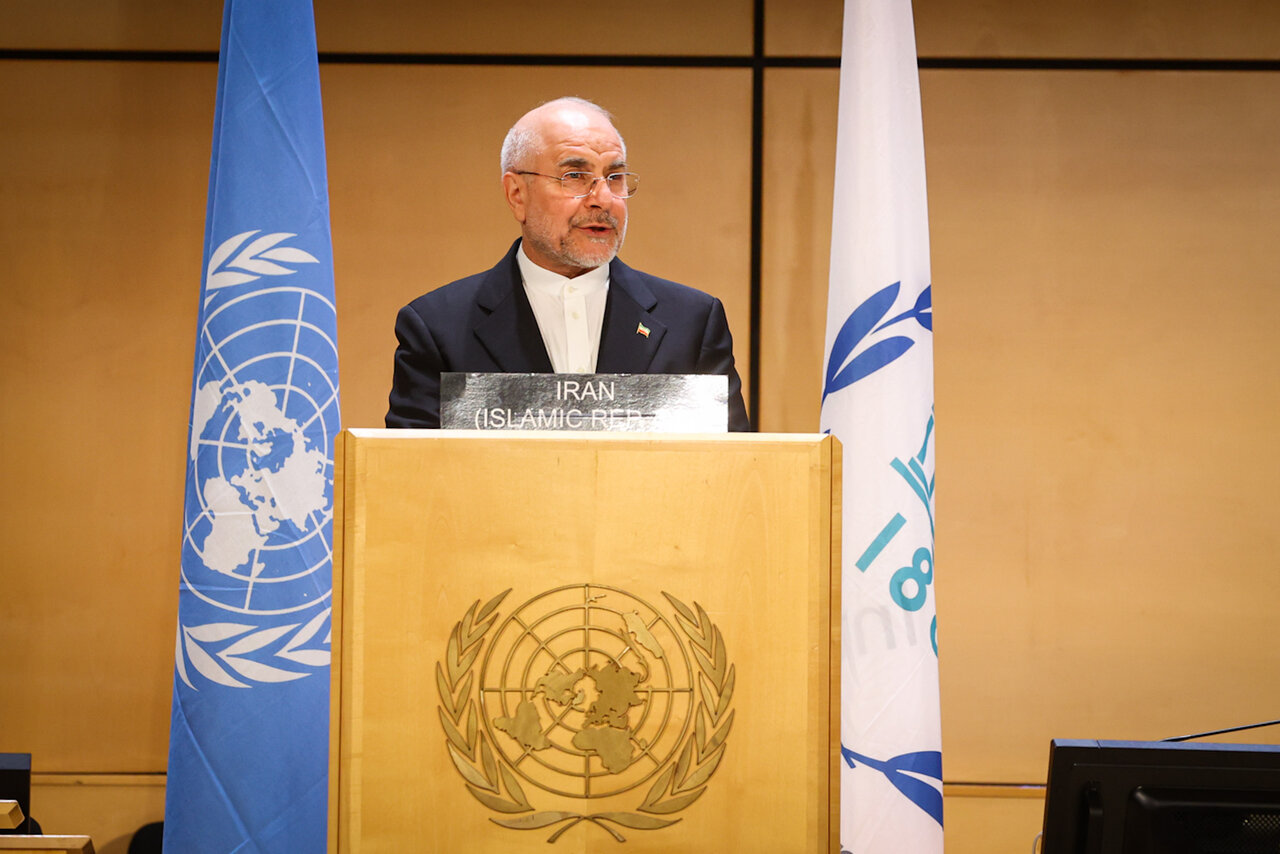 سخنرانی قالیباف در ششمین کنفرانس رؤسای مجالس جهان