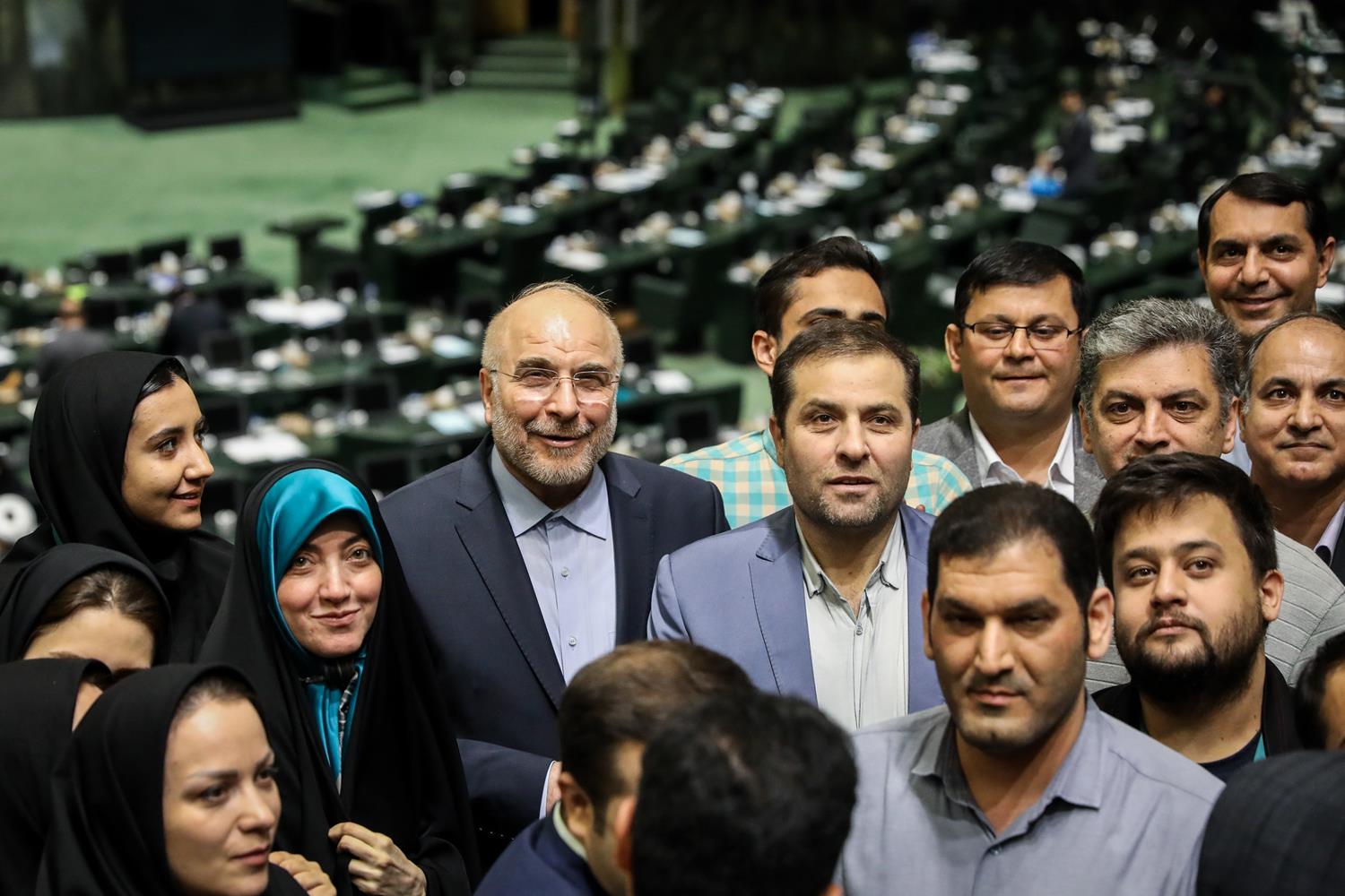 حضور قالیباف در جمع خبرنگاران پارلمانی