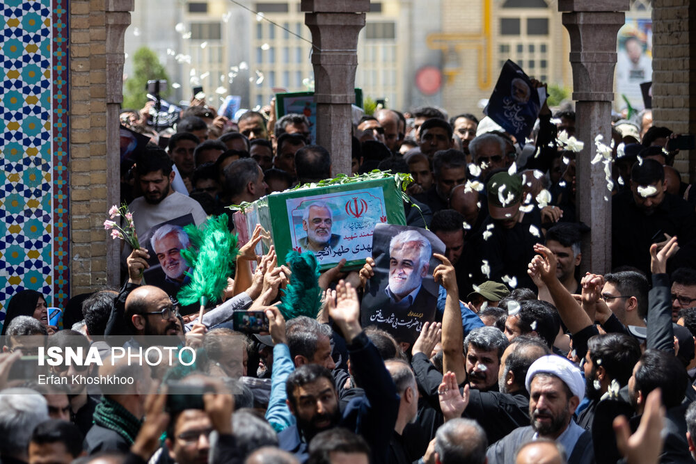 تدفین شهید طهرانچی و همسرش در حرم حضرت عبدالعظیم(ع)