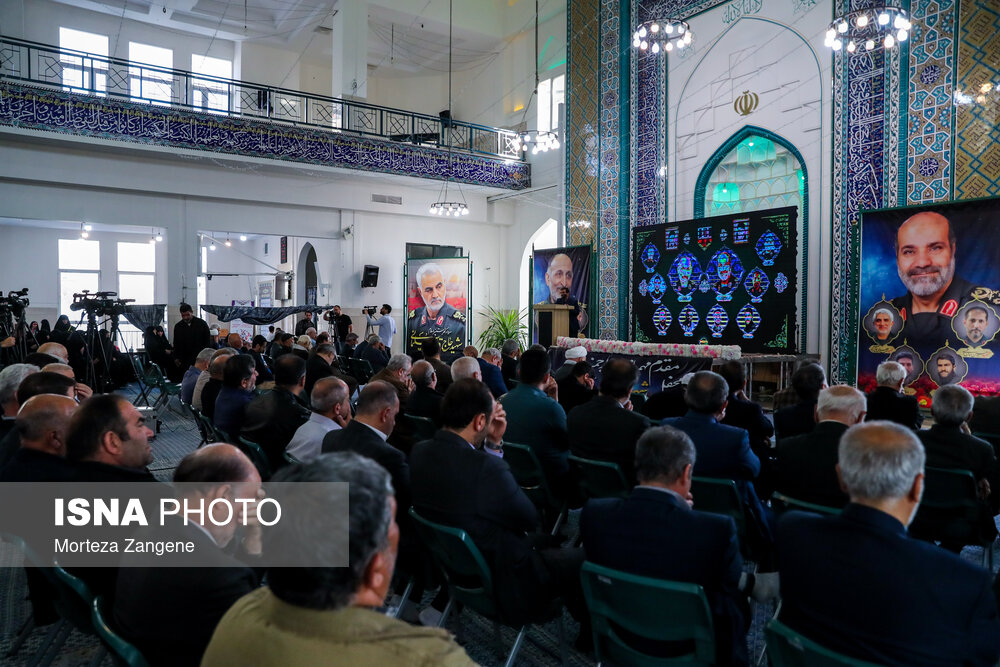 مراسم اولین سالگرد شهادت سردار زاهدی و همراهان