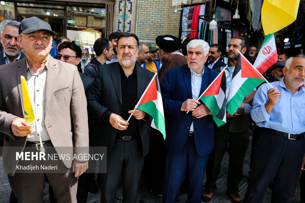 تجمع اصناف و بازاریان اصفهان در حمایت از مردم فلسطین