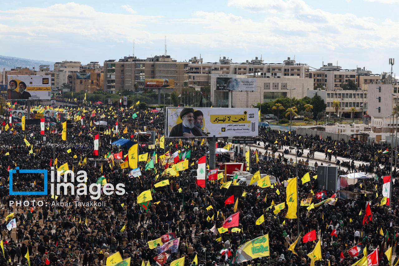تشییع پیکر شهیدان «سید حسن نصرالله» و «سید هاشم صفی الدین»