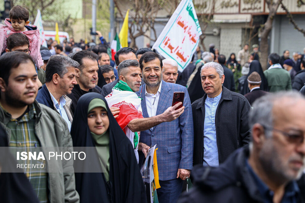 حضور مسئولین نظام در مراسم روز قدس در تهران